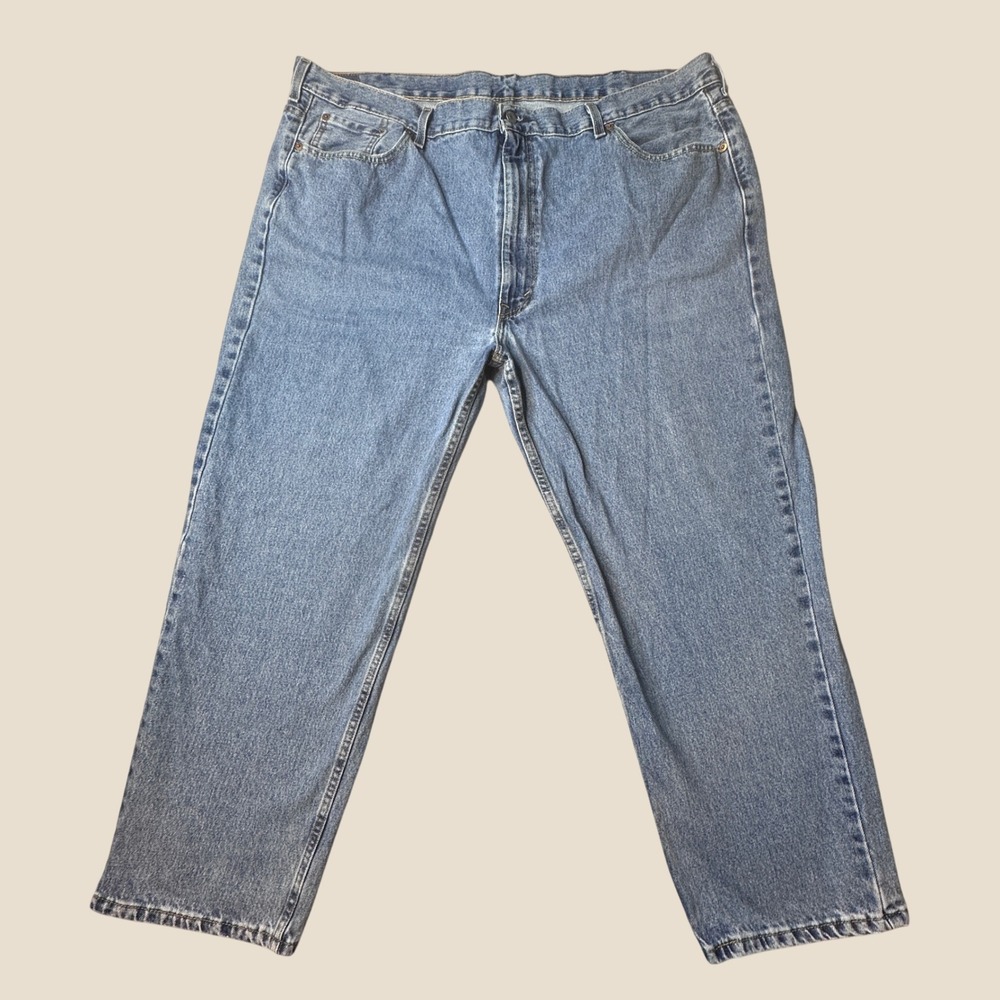 Levi's 550 Jeans Mens 48x30 (47x28) Relaxed Fit Blue Denim Tapered Leg WaterLess